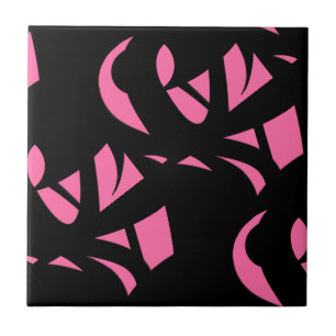 Carreau Art moderne magnifique rose / Noir