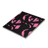 Carreau Art moderne magnifique rose / Noir (Côté)