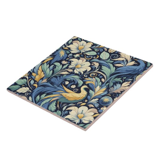 Carreau Art Morris aux fleurs (Côté)