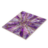 Carreau Art mosaïque - Améthyste et or (Côté)