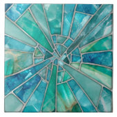 Carreau Art mosaïque - Aquamarine (Devant)