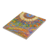 Carreau Art Mosaïque coloré d'inspiration Sun Gaudi (Côté)