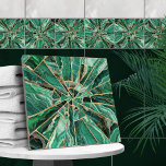 Carreau Art Mosaïque - Marbre vert Malachite et or<br><div class="desc">Art Mosaïque - Marbre vert Malachite et or</div>