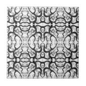 Carreau Art noir et blanc - Personnalisable - Ajouter une  (Devant)