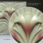Carreau Art Nouveau Blush Alabaster Floral