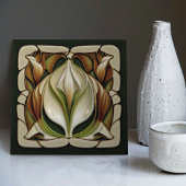 Carreau Art Nouveau Calla Lily symétrique Mur Floral Art N