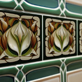 Carreau Art Nouveau Calla Lily symétrique Mur Floral Art N