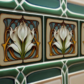 Carreau Art Nouveau Calla Lily symétrique Mur Floral Art N