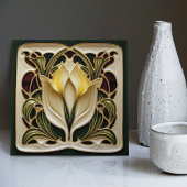 Carreau Art Nouveau Calla Lily symétrique Mur Floral Art N