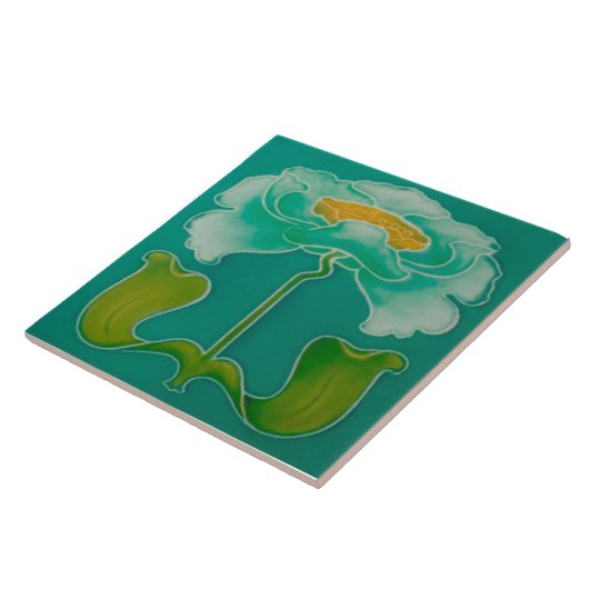 Carreau Art Nouveau ceramic firepkace Wall Tile (Côté)