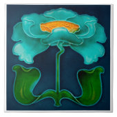 Carreau Art Nouveau Ceramic Fireplace Wall tile (Devant)