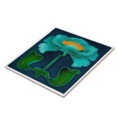 Carreau Art Nouveau Ceramic Fireplace Wall tile (Côté)