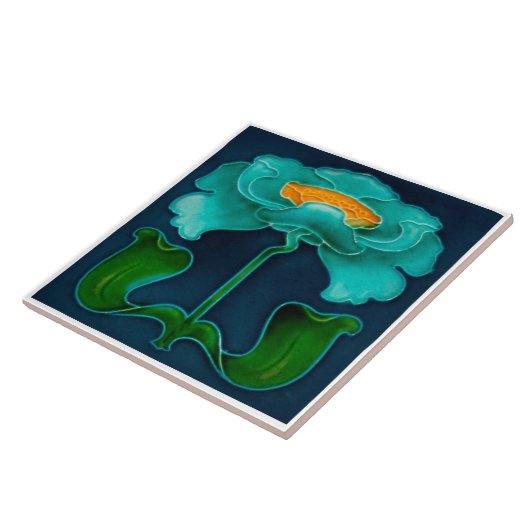 Carreau Art Nouveau Ceramic Fireplace Wall tile (Côté)