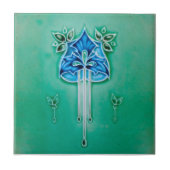 Carreau Art Nouveau Ceramic Fireplace Wall tile (Devant)