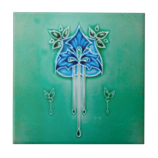 Carreau Art Nouveau Ceramic Fireplace Wall tile (Devant)