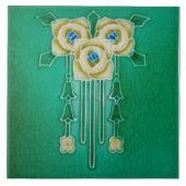 Carreau Art Nouveau Ceramic Fireplace Wall tile (Devant)