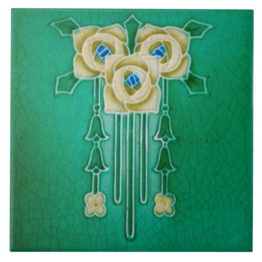 Carreau Art Nouveau Ceramic Fireplace Wall tile (Devant)