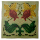 Carreau Art Nouveau ceramic fireplace wall tile (Devant)