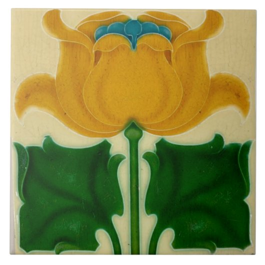 Carreau Art nouveau ceramic tile (Devant)
