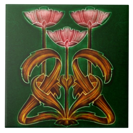 Carreau Art Nouveau Ceramic tile (Devant)