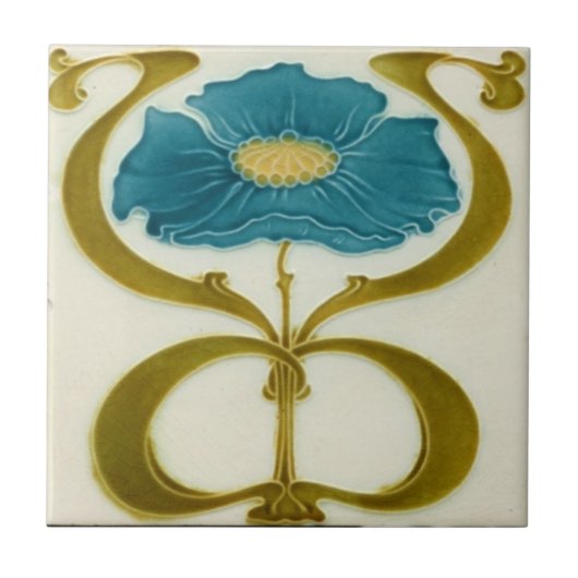 Carreau Art nouveau ceramic tile (Devant)