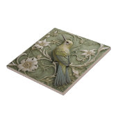 Carreau Art Nouveau Faux relief gauche face au colibri - (Côté)