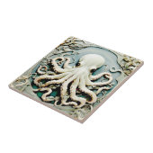 Carreau Art Nouveau Faux Relief Octopus - Ocean Sea Life (Côté)