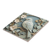 Carreau Art Nouveau Faux Relief Oiseau bleuté à gauche fac (Côté)