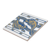 Carreau Art Nouveau Fish & Seaweed Frieze Motif (Côté)