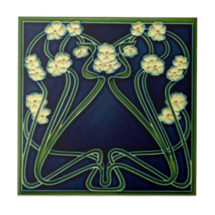 Carreau Art nouveau Floral Repro, Art nouveau de Jugendsti