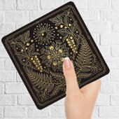 Carreau Art Nouveau Gold Botanical Celestial Illustration 