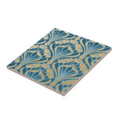 Carreau Art Nouveau,gold,teal,damask,floral,pattern,chic,V (Côté)