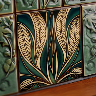 Carreau Art Nouveau Inspiré Classique Floral Géométrique