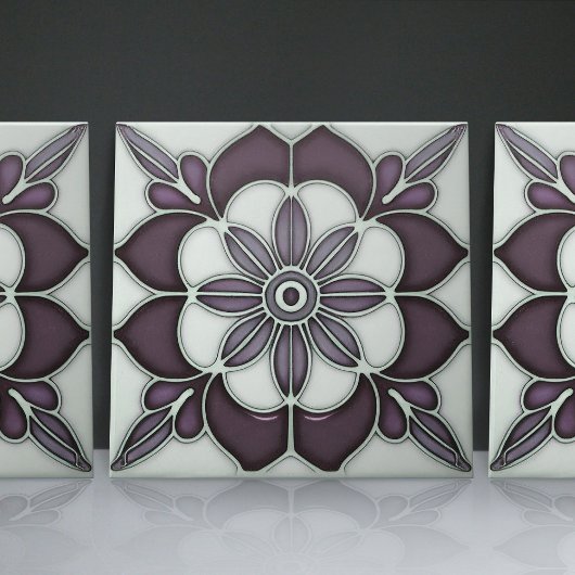 Carreau Art Nouveau Inspiré Classique Floral Géométrique