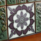 Carreau Art Nouveau Inspiré Classique Floral Géométrique