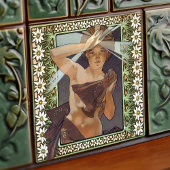 Carreau Art nouveau inspiré L'Étoile du Matin par Mucha