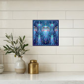 Carreau Art Nouveau Jellyfish Cosmic Ocean Pattern Purple 