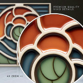 Carreau Art Nouveau Mackintosh Rose Ceramic Tile