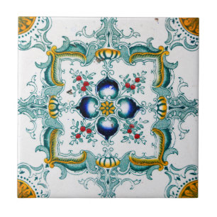 Carreau Art Nouveau Majolica Tile Motif