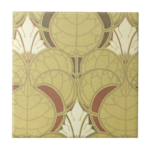 Carreau Art nouveau motif vintage (Devant)
