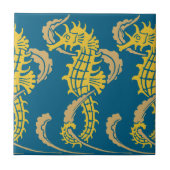Carreau Art Nouveau Ocean Beach Nautique Seahorse Frieze (Devant)