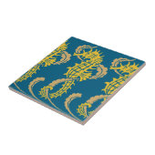 Carreau Art Nouveau Ocean Beach Nautique Seahorse Frieze (Côté)