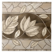 Carreau Art Nouveau Ornement frontalier floral (Devant)