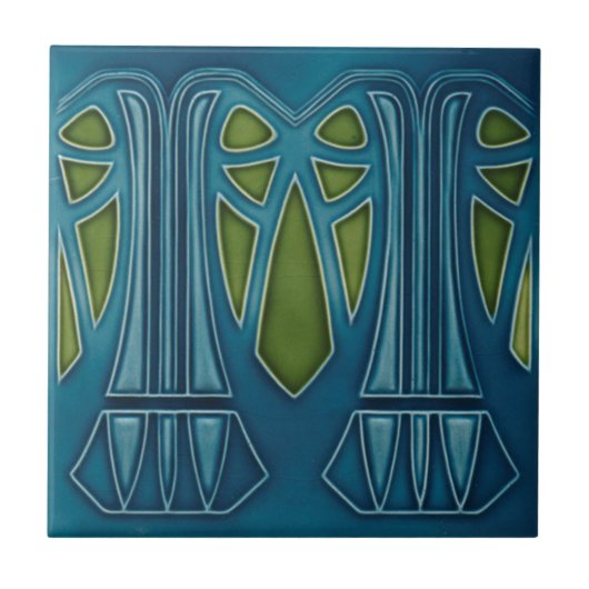 Carreau Art nouveau - Palm Tree (Devant)