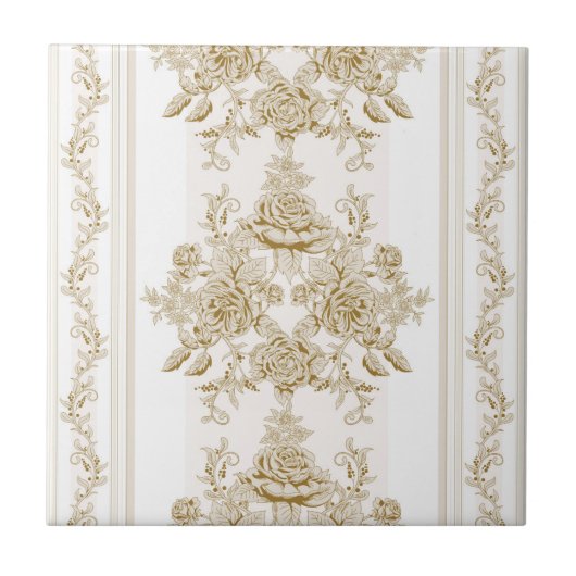 Carreau Art nouveau,Toile,floral,pattern,beige,chic,elegan (Devant)