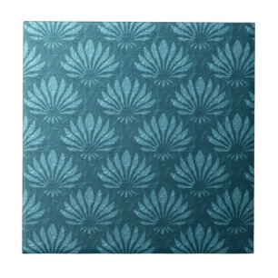 Carreau Art nouveau, Turquoise, métallique, art déco, ve