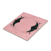 Carreau Art nouveau vintage rose noir victorien (Côté)