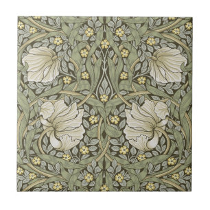 Carreau Art Nouveau, William Morris pimpernel design flora