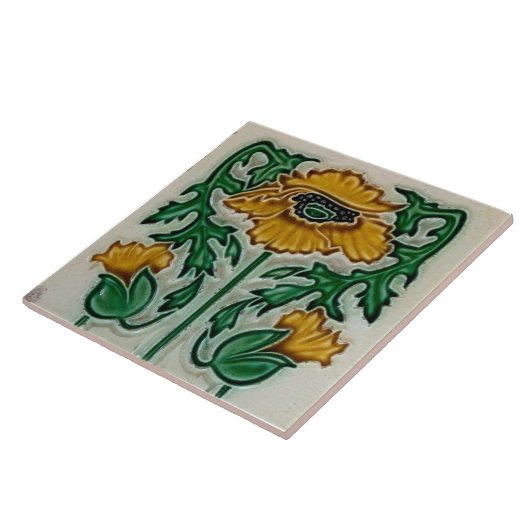 Carreau Art Noveau ceramic tile (Côté)