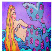 Carreau Art numérique Abstrait original de sirène (Devant)